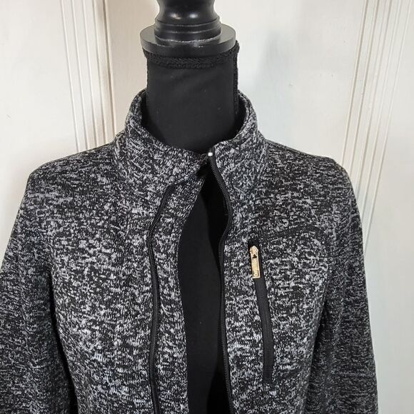 Calvin Klein Women's Gray & Black Cardigan Sweater - Picture 11 of 15